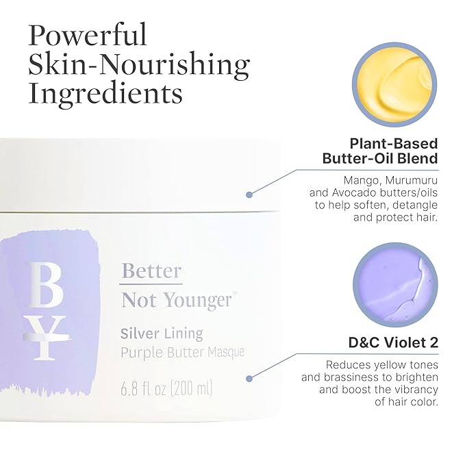 Better Not Younger Silver Lining Purple Butter Masque, 6.8 Fl Oz