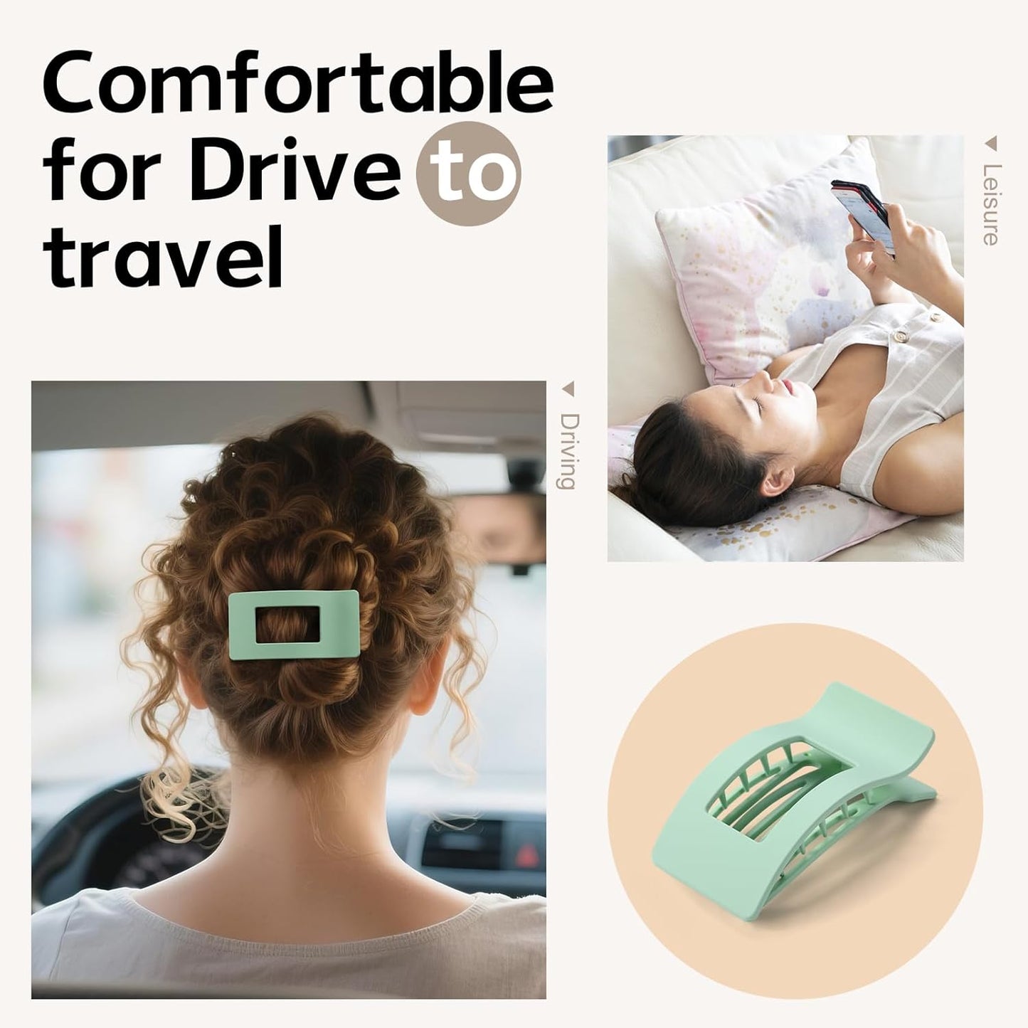 8 Pack French Flat Hair Clips for Women – Large Matte No-Slip Claw Barrettes for Thick & Thin Hair, Strong Hold Styling Accessories (Colorful)