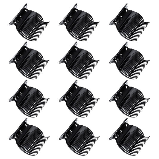 12 Pcs Hot Roller Clips Plastic Hair Curler Claw Clips for Sectioning Styling Creating Voluminous Curls Lightweight Styling Accessories for Home Travel Use DIY Hairstyling Bridal Party Looks