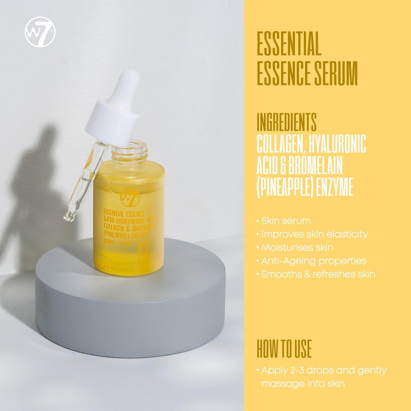 W7 Skin Refresh Skincare Set | Face Cleanser, Toner, Serum & Moisturizer | Hydrating & Glow Boosting Routine | Full Size, Long Lasting Products to Use at Home