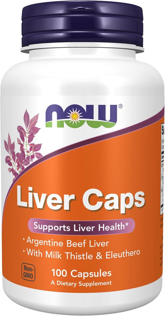 NOW Supplements, Liver Caps with Milk 100 Capsules