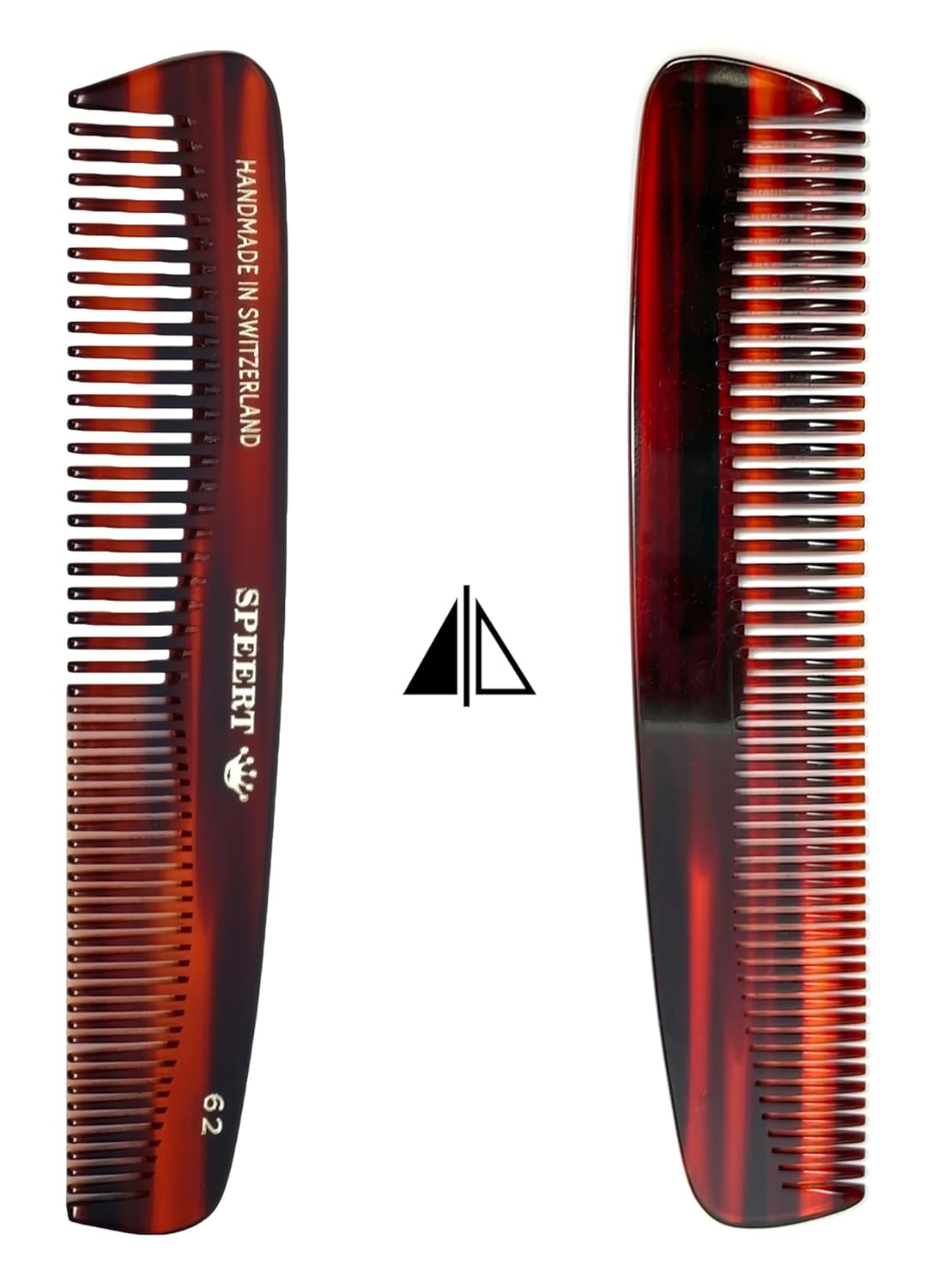 #62 Handmade Wide Narrow Tooth Comb Tortoise Havana Acetate Thick Coarse Curly Thin Fine Straight Hair Detangling Parting Grooming Teasing Hair Styling Hairdresser Barber Hairdressing Wet Dry