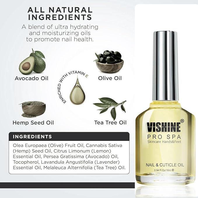 Vishine Cuticle Gel for Nails, 2pcs 16ml Cuticle Care Strengthener Oil, Repair for Damaged Nails, Moisturizing to Promote Nail Growth