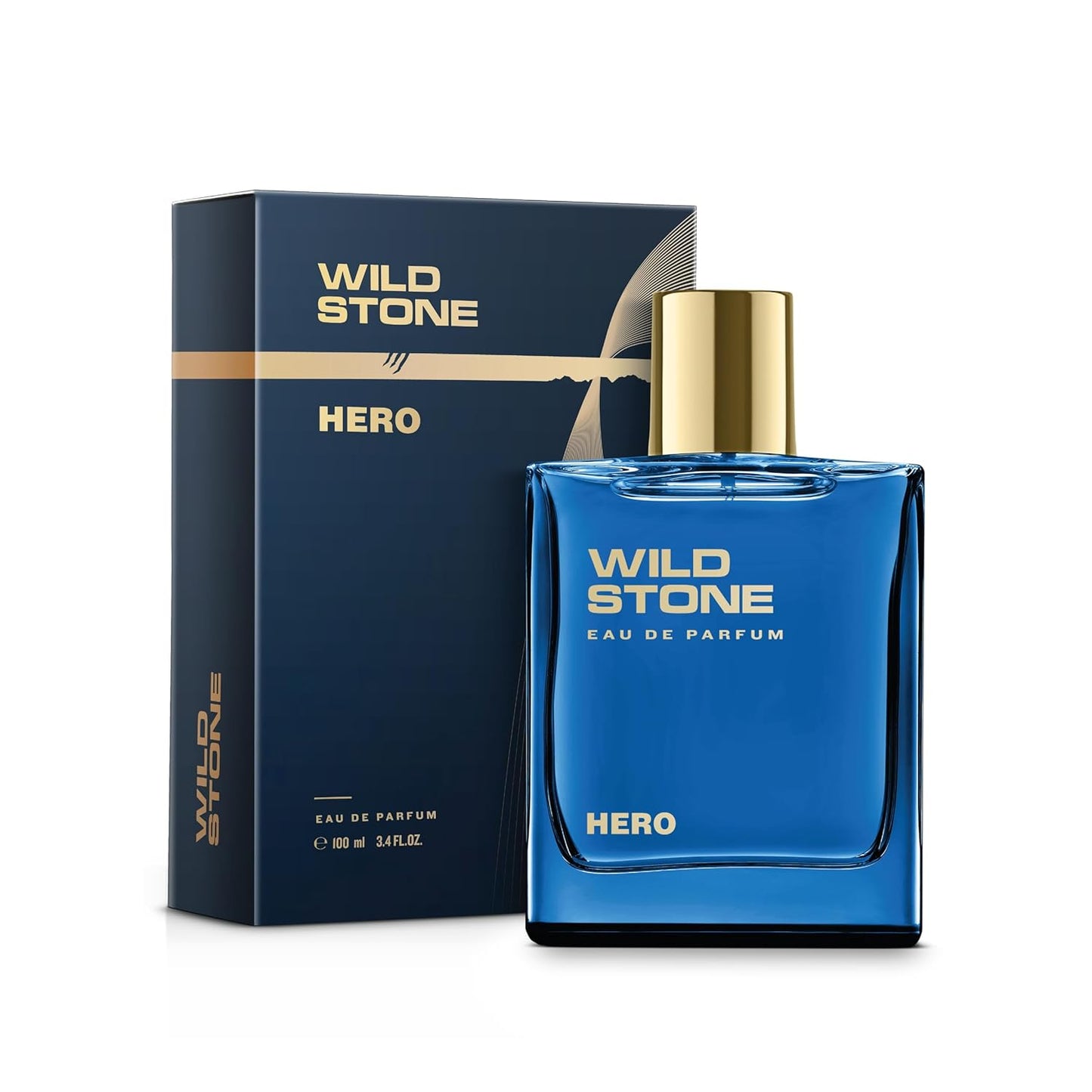 Wild Stone Hero Perfume for Men| Luxury Eau De Parfum | Long-Lasting Fragrance | Premium Perfume for Men | Infused with Aromatic & Marine Notes 100 ml 3.4 Fl oz | Vegan | Clean Ingredients