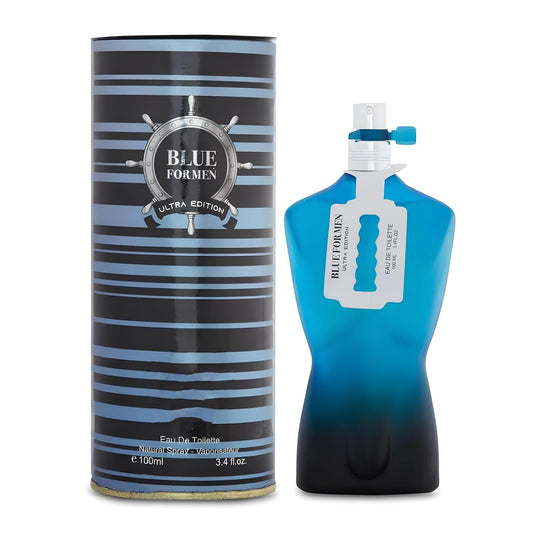 Blue For Men Ultra Sensual Woody Fragrance for Men | Long Lasting Cologne Aromatic Scent, Eau de Parfum Natural Spray - Great Holiday Gift, 3.4 Fl Oz/100 Ml