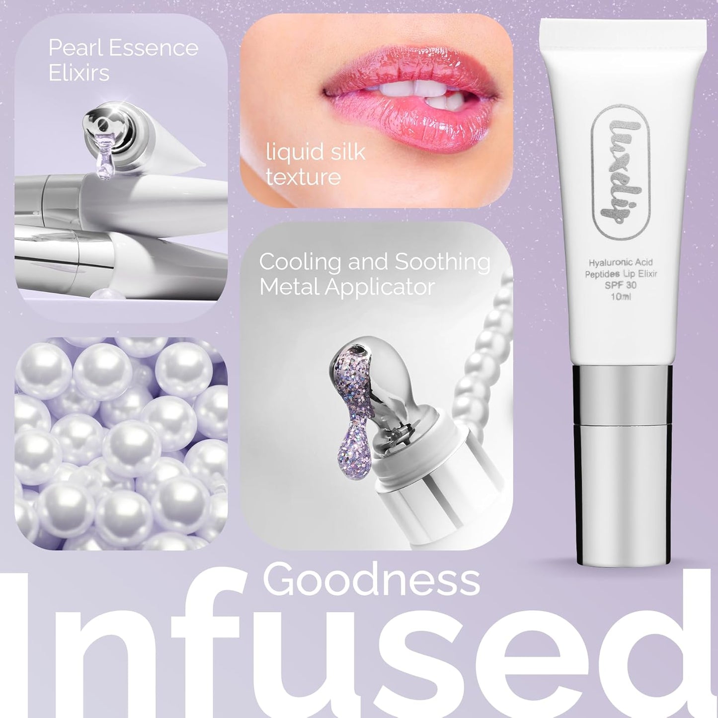 Tinted Lip Balm Elixir – Hydrating Vegan Lip Care with Sheer Color & Moisturizing Glow – Non-Sticky Nourishing Lip Treatment for Soft, Smooth Lips (Pearl Essence 10ml)