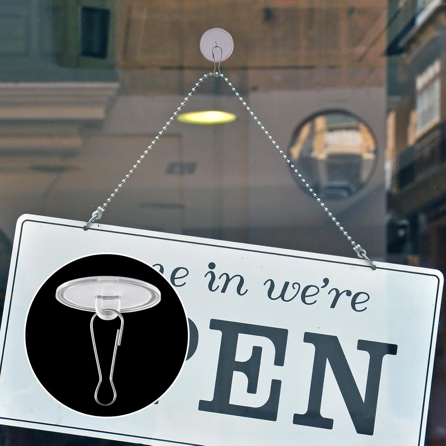 25 Pack Self-Adhesive Ceiling Hooks for Hanging, Small Sticky Ceiling Discs with Metal Hook, Removable Transparent Wall Hanger for Christams Wedding Birthday Party Decorations