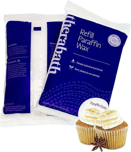 Therabath Paraffin Wax Refill - Thermotherapy - Use to Relieve Arthritis Discomfort, Stiff Muscles, & Dry Skin - For Hands, Feet, Body - Deeply Hydrates & Protects - Made in USA, 6 lb. Pumpkin Cupcake