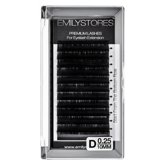 Eyelash Extensions 0.25mm Thickness D Curl Natural-Looking Individual Volume Eyelashes For Lash Extensions (10MM)