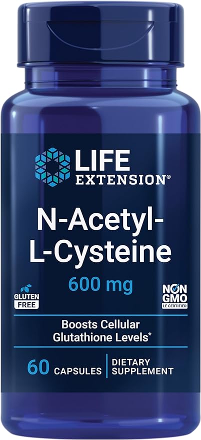 Life Extension N-Acetyl-L-Cysteine (NAC), immune, respiratory, 600 mg, 60 capsules