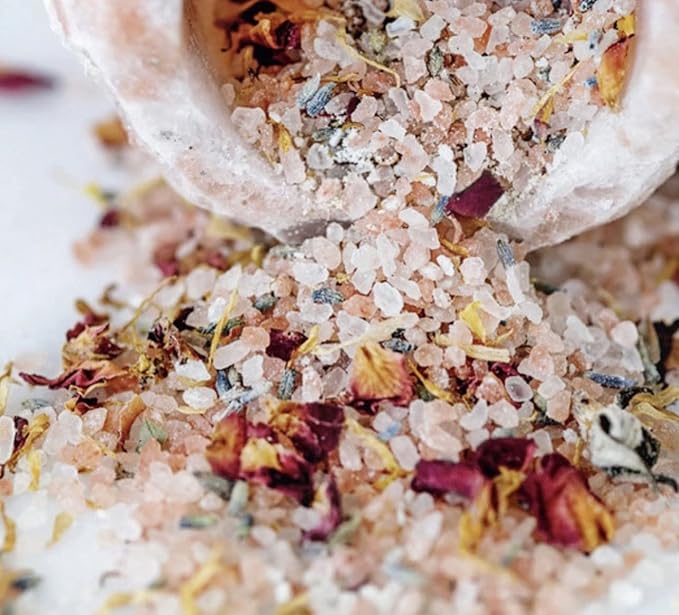 Tub Tea Natural & Organic Floral with Bath Salts- Handmade Herbal Soak for Relaxation & Muscle Relief! Self Soothing Bath Experience! These Tub Tea Herbal Bath Bags Make Great Gifts! (Pack of 1)