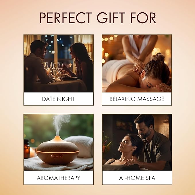 Majestic Pure Cocoa Massage Oil with Cocoa Butter, Vitamin E & Lavender Oil | Invigorating, Refreshing, and Relaxing |for All Skin Types - Men and Women | 8 Fl Oz