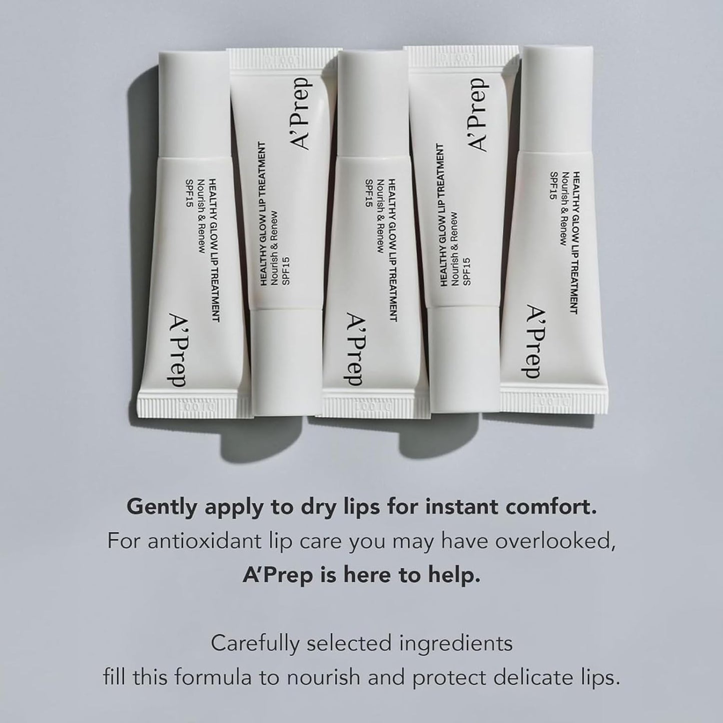 A'Prep Healthy Glow Lip Treatment – Lightweight Moisturizer SPF 15, Non-Sticky Lip Balm for Hydrating & Nourishing Care, Korean Skincare, 10ml 0.34fl. oz.