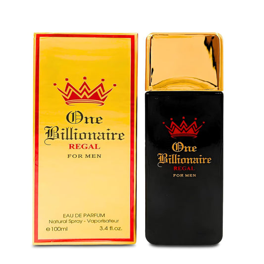 One Billionaire Sensual Woody Fragrance for Men | Long Lasting Cologne Aromatic Scent, Eau de Parfum Natural Spray - Great Holiday Gift, 3.4 Fl Oz/100 Ml