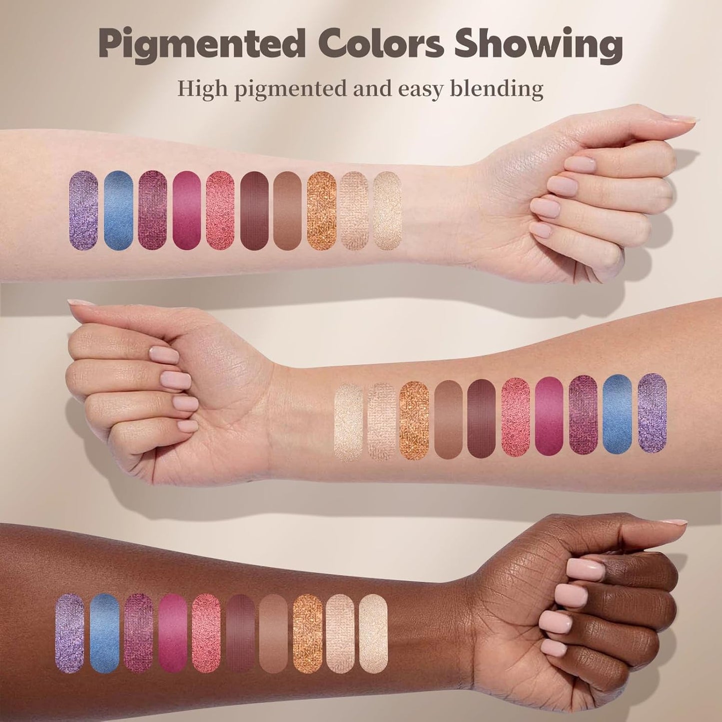 Color Nymph Artistry Palette, Multichrome Makeup Palettes For Face High Pigmented Eyeshadow with Matte Shimmer & Cream Eye Shadows Easy Makeup Blending Palette For Daily Stage Versatile Make Up Looks