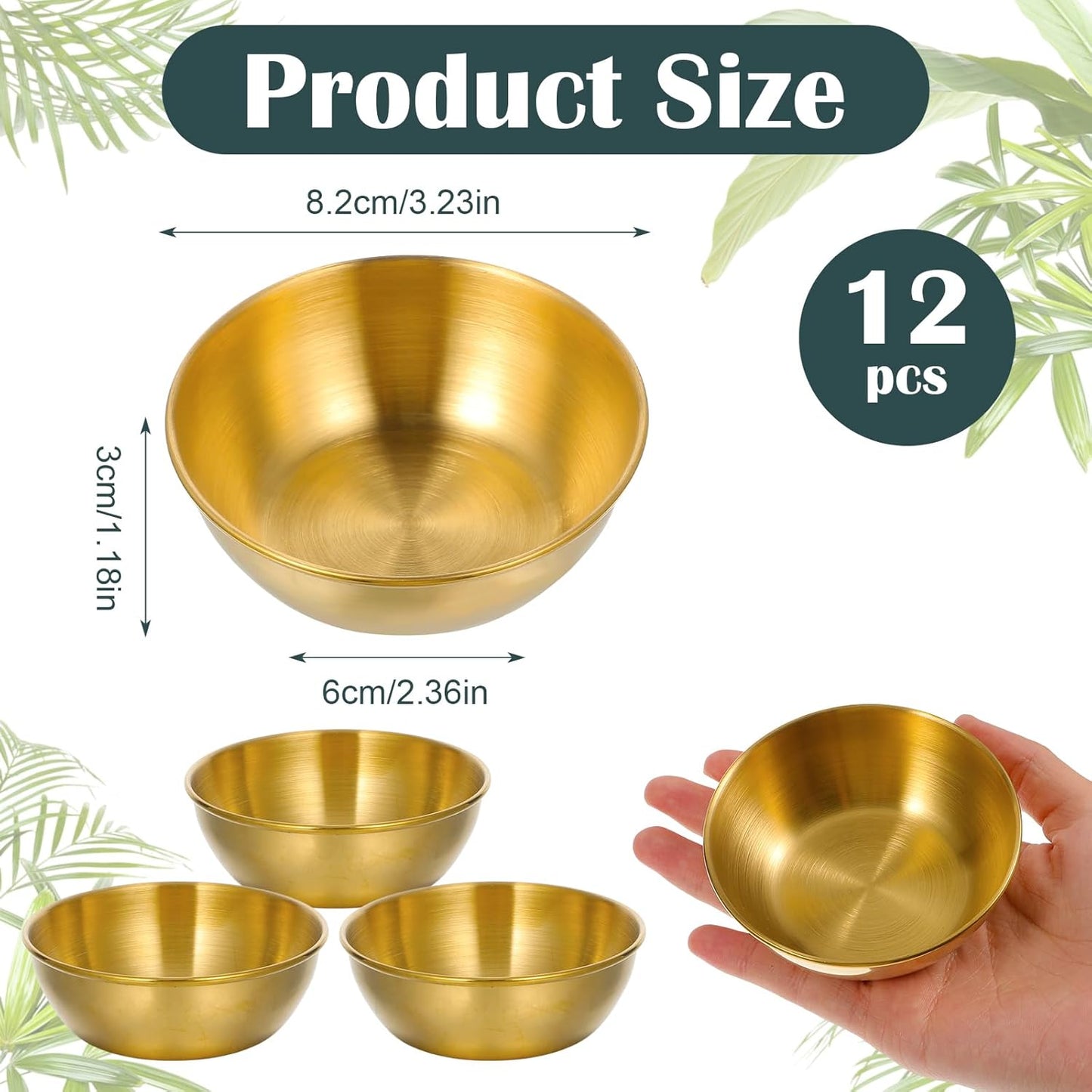 12 Pcs DIY Face Mask Mixing Bowl 3.23" Stainless Steel Esthetician Facial Mask Bowl Facial Bowls Small Mixing Bowls Esthetician Supplies for Lady Women Skincare Home Salon Cosmetic Beauty