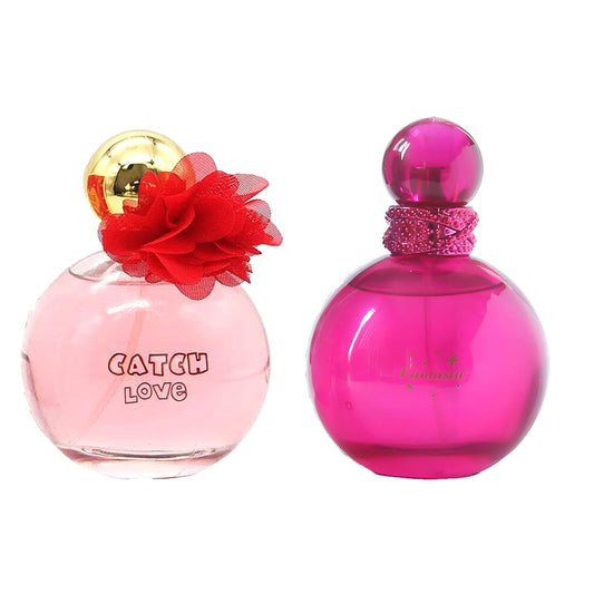 Women Perfume Catch Love & Fantastic Set Eau de Parfume Spray Long Lasting Fresh Eau de Toliette for Women 3.4 Fl Oz Each Dily Used