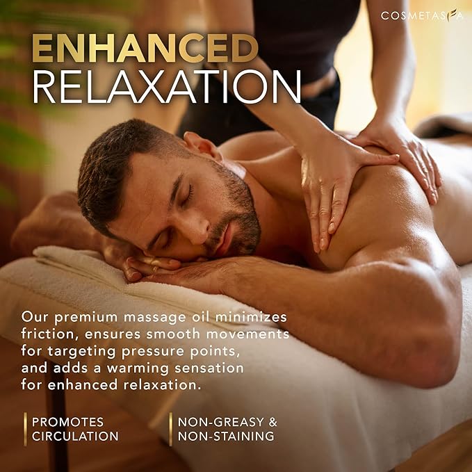 Cosmetasa Massage Oil for Sore Muscles with Roller Ball - Soothes Joints & Muscles with Arnica, Lavender Oil, Peppermint Oil & Chamomile Extract, Unisex