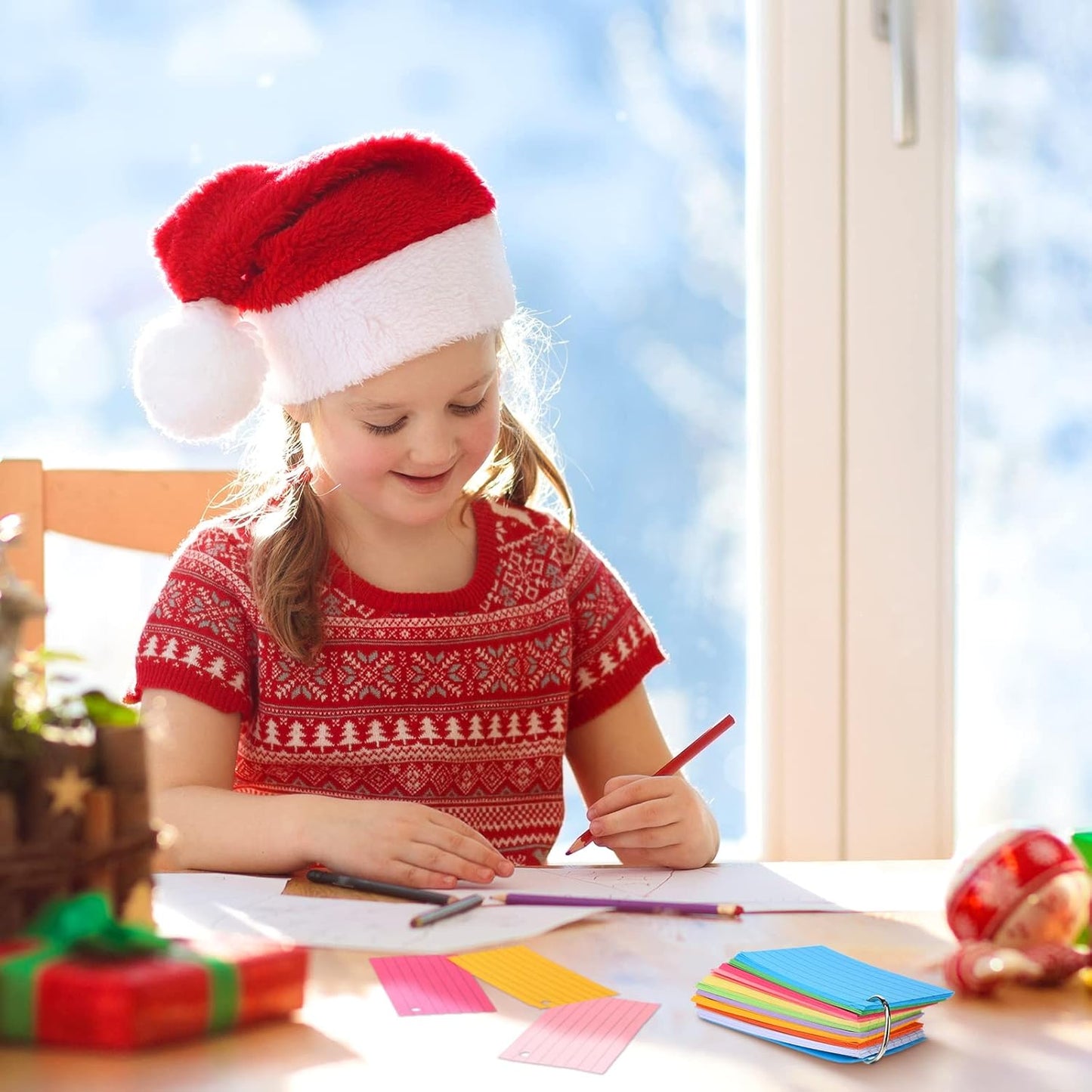 Patelai 1500 Pcs Index Cards Flash Cards with Rings 2 x 3.5 Inch Lined Notecards with 8 Pcs Metal Rings for Studying Learning Memory Office School Supplies(Mixed Color)