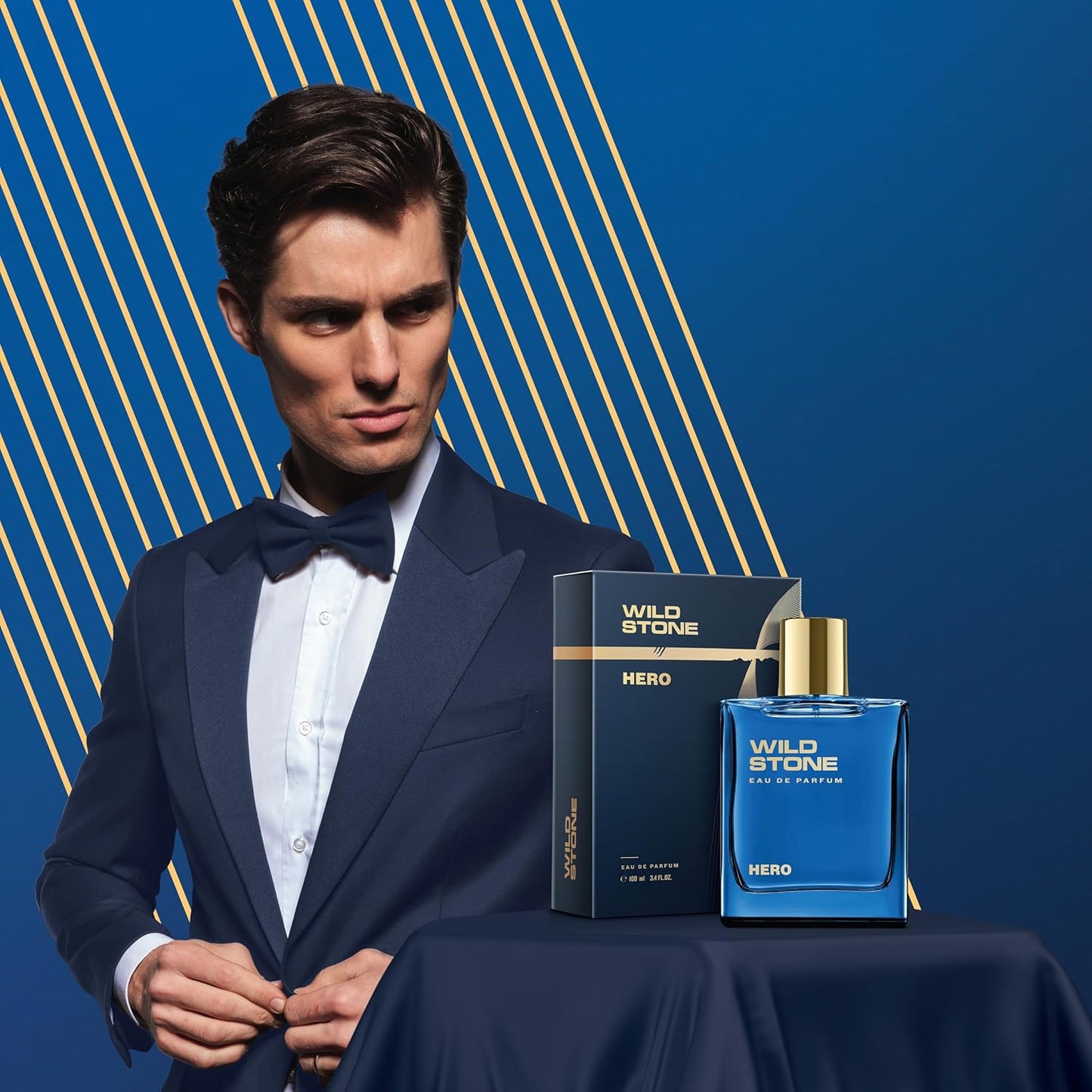 Wild Stone Hero Perfume for Men| Luxury Eau De Parfum | Long-Lasting Fragrance | Premium Perfume for Men | Infused with Aromatic & Marine Notes 100 ml 3.4 Fl oz | Vegan | Clean Ingredients