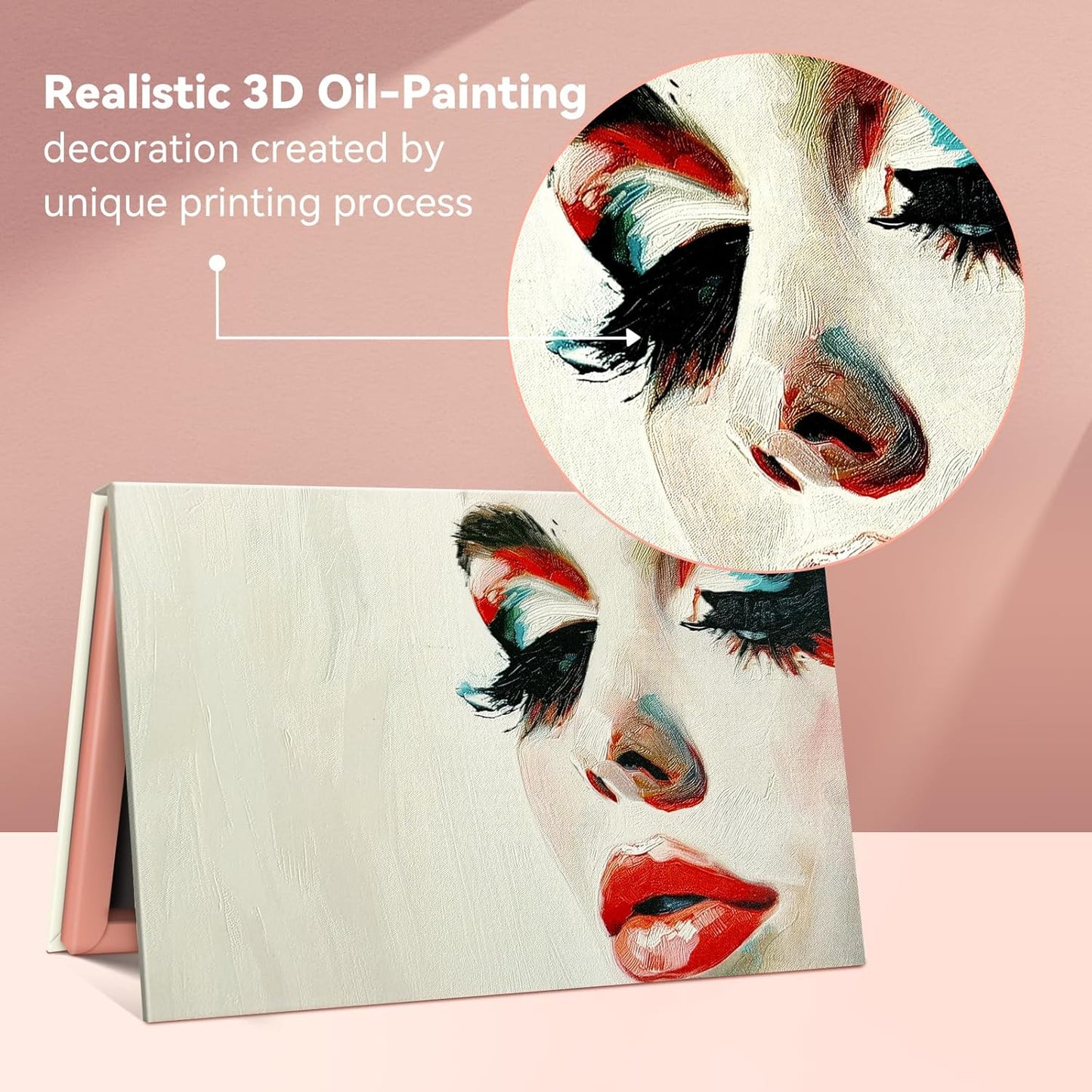 Magnetic Eyeshadow Palette, Empty Makeup Palette Organizer with Mirror Inside, Oil-Painting Decorated Art Paper Palette (Your Art)
