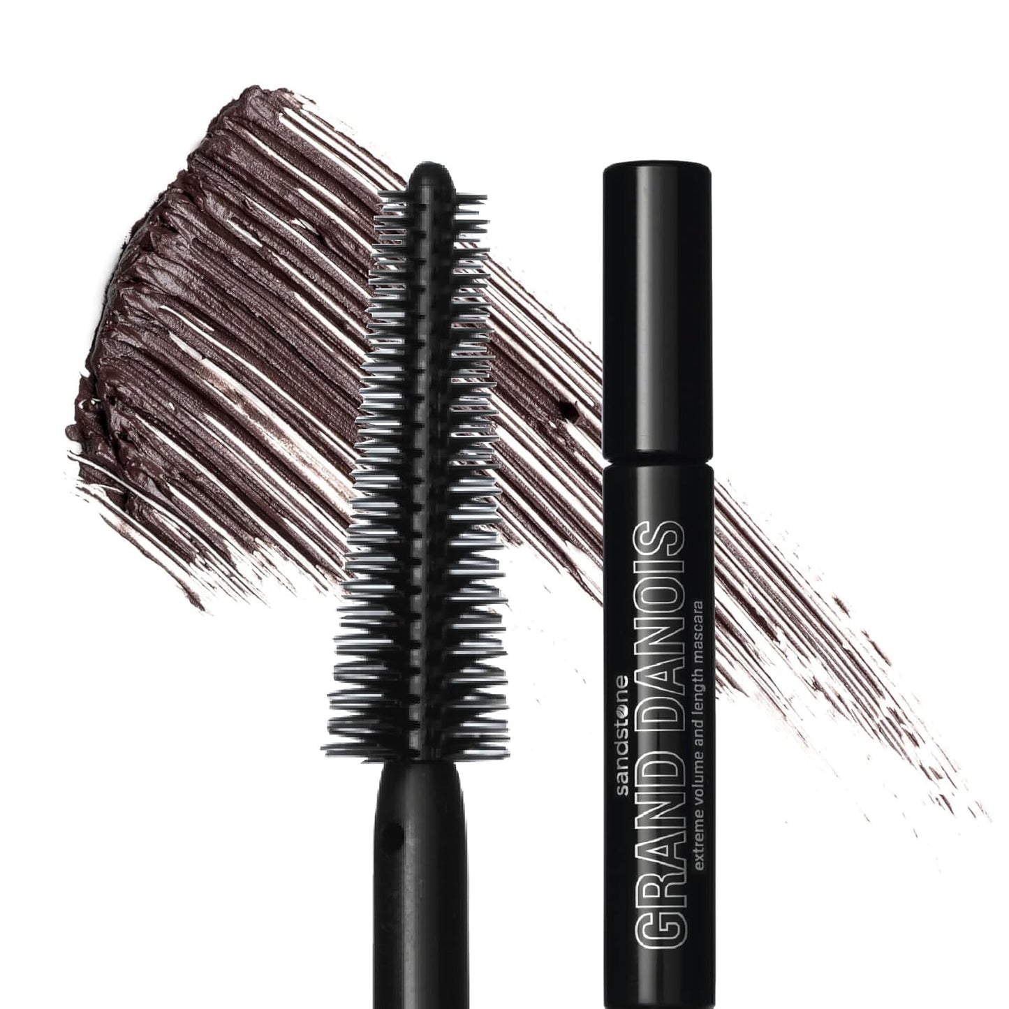 Sandstone Scandinavia Hypoallergenic Mascara Sensitive Eyes - Smudge-Proof, Sweatproof, Lengthening for Maximum Volume and Length - Vegan, Non Toxic ingredients (Brown, 9 ml)