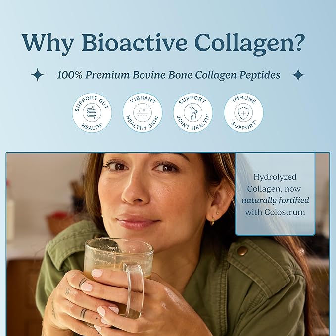 Bioactive Collagen w/Bovine Colostrum Powder + Grassfed Beef Liver Supplement Capsules