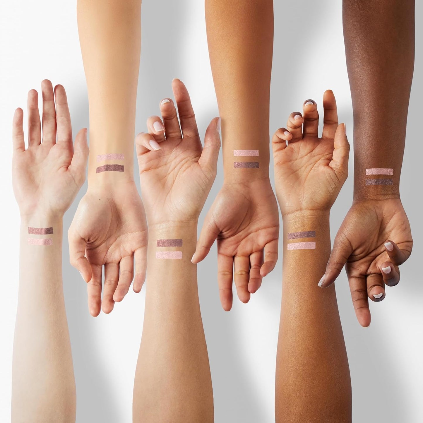 Julep Eyeshadow 101 Crème-to-Powder Waterproof Eyeshadow Stick Duo – Long-Lasting, Crease-Proof, Easy Apply with Built-in Smudger - Blush Pink Shimmer & Mink Mauve Shimmer