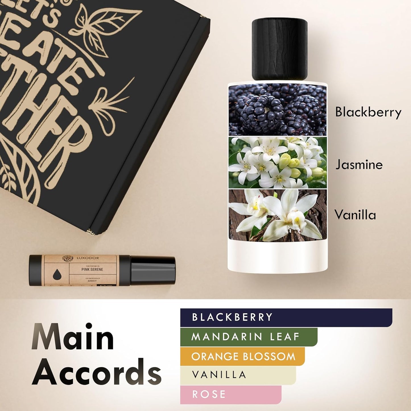 Pink Serene - Inspired by Addict - pheromones perfumes for women - cologne dupes fragrances - Clean ingredients Paraben Free Vegan - 3.4 fl. oz (100ml) with perfume oil 10 ml roll-on