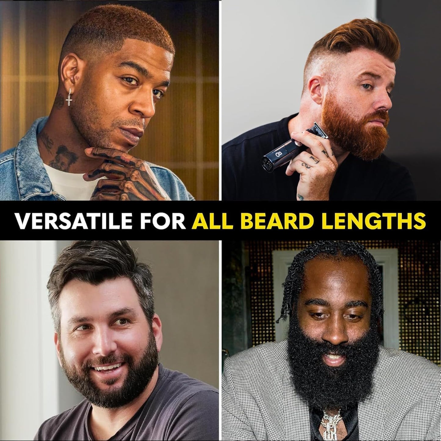 The Beard Club Professional T-Blade Beard Trimmer for Men LT - Barber Electric Shaver, Mustache & Hair Clippers for Men Zero Gapped Cordless Buzzer Hair Trimmer & T Liner - Edger Line Up Grooming Kit