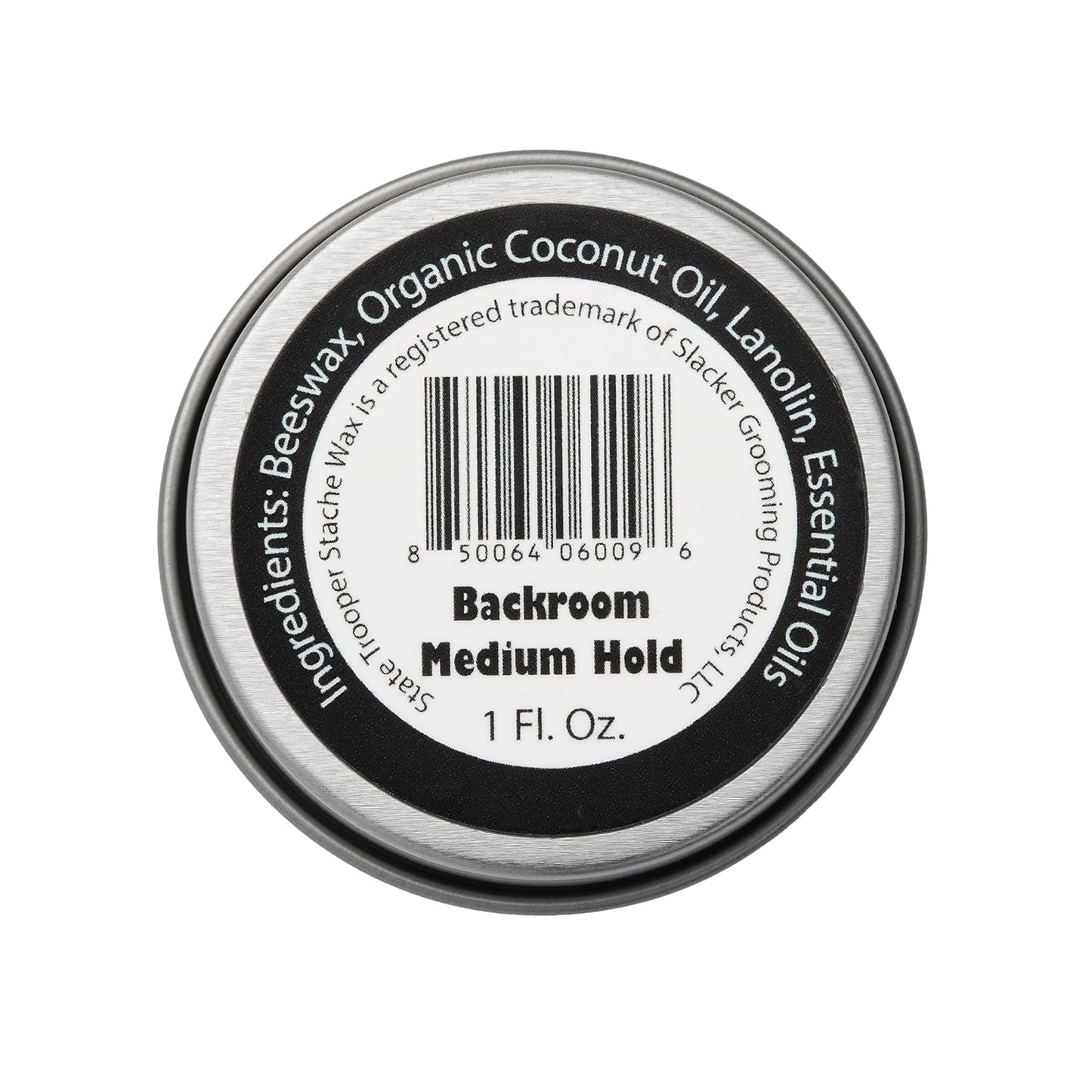Mustache Wax - Backroom (Tobacco Scent) - Medium Hold - One Ounce Tin