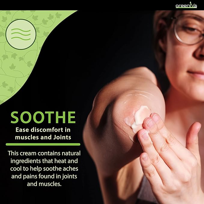 GreenIVe Hot Cream Massage Lotion for Joints Muscles and Skin Tighting Wraps Hot & Cold Sensation Bulk Jar (16oz Jar)