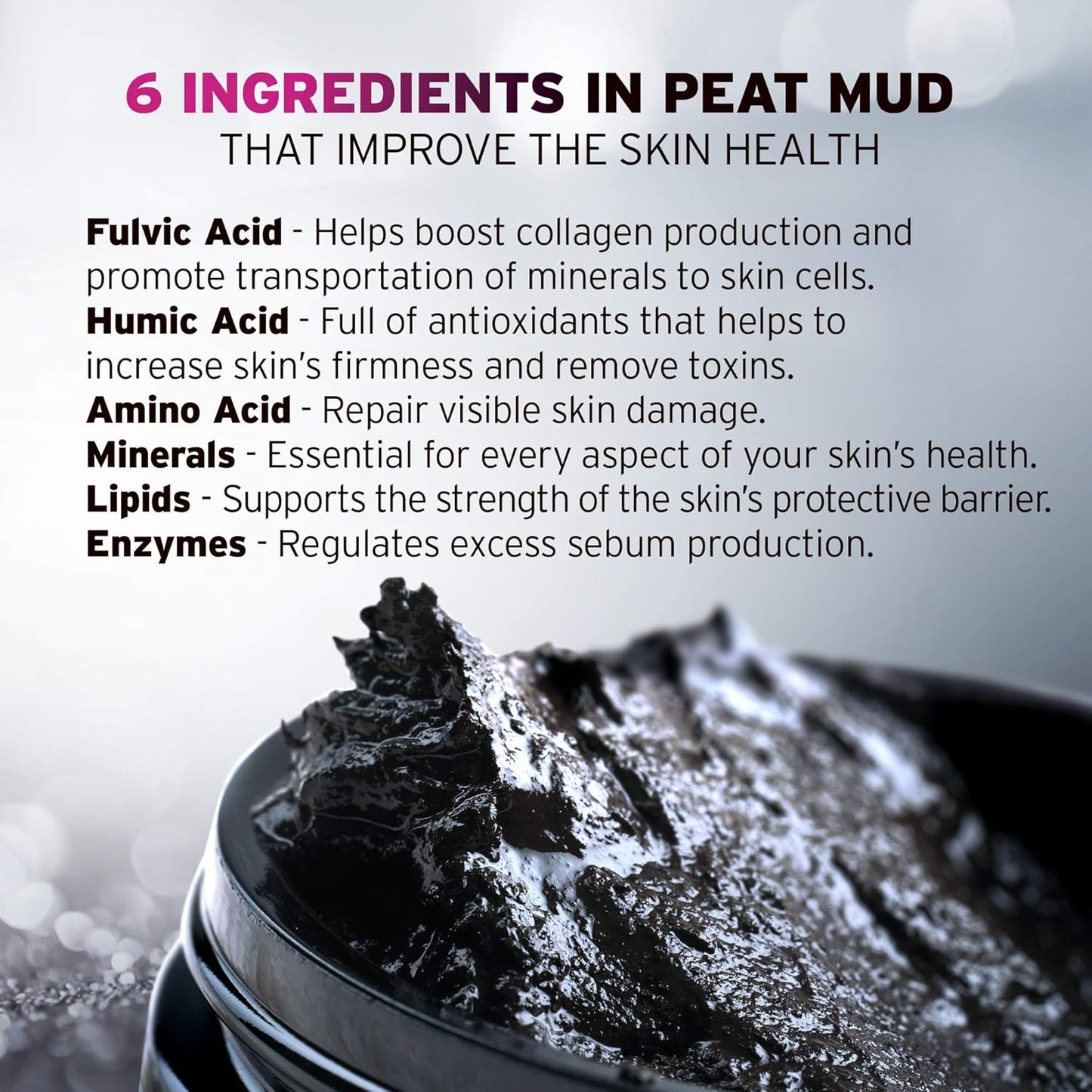 Sphagnum Botanicals Natural Anti Wrinkle Face Mask - 100% Healing Peat Mud Therapy, Hydrating and Deep Cleansing Facial Moisturizer, Collagen Boosting Skin Care Solution For Men & Women, 5 oz