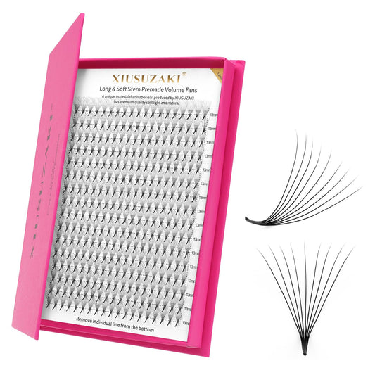 Premade Fans Eyelash Extensions 9D Volume Lash Extensions 0.07 Thickness Eyelash Extension D Curl Premade Lash Fans Mix 9-16mm Fluffy Soft Handmade Lash Fan Eyelashes(9D-0.07-D,9-16mm)