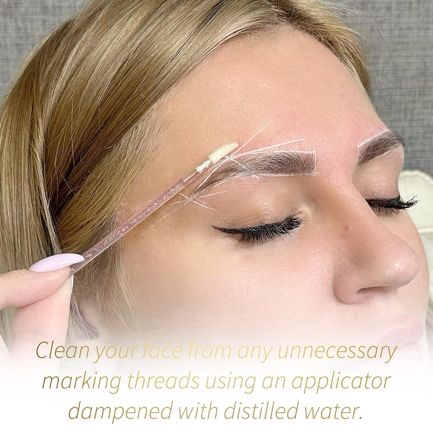 Ink Permanent Face Razors for Women with White Brow Mapping String Kit, 7 Eyebrow Razors with Pre-Inked Mapping String for Facial Hair Removal for Women, Brow Mapping Kit, Eyebrow Razor