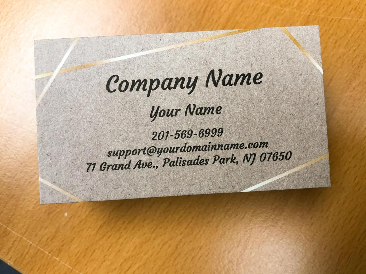 Custom Premium Business Cards 100 pcs Full color - Printed on 16pt(350gsm) or14pt (308gsm) Classic matte paper, Made in The USA (Kraft-Line)