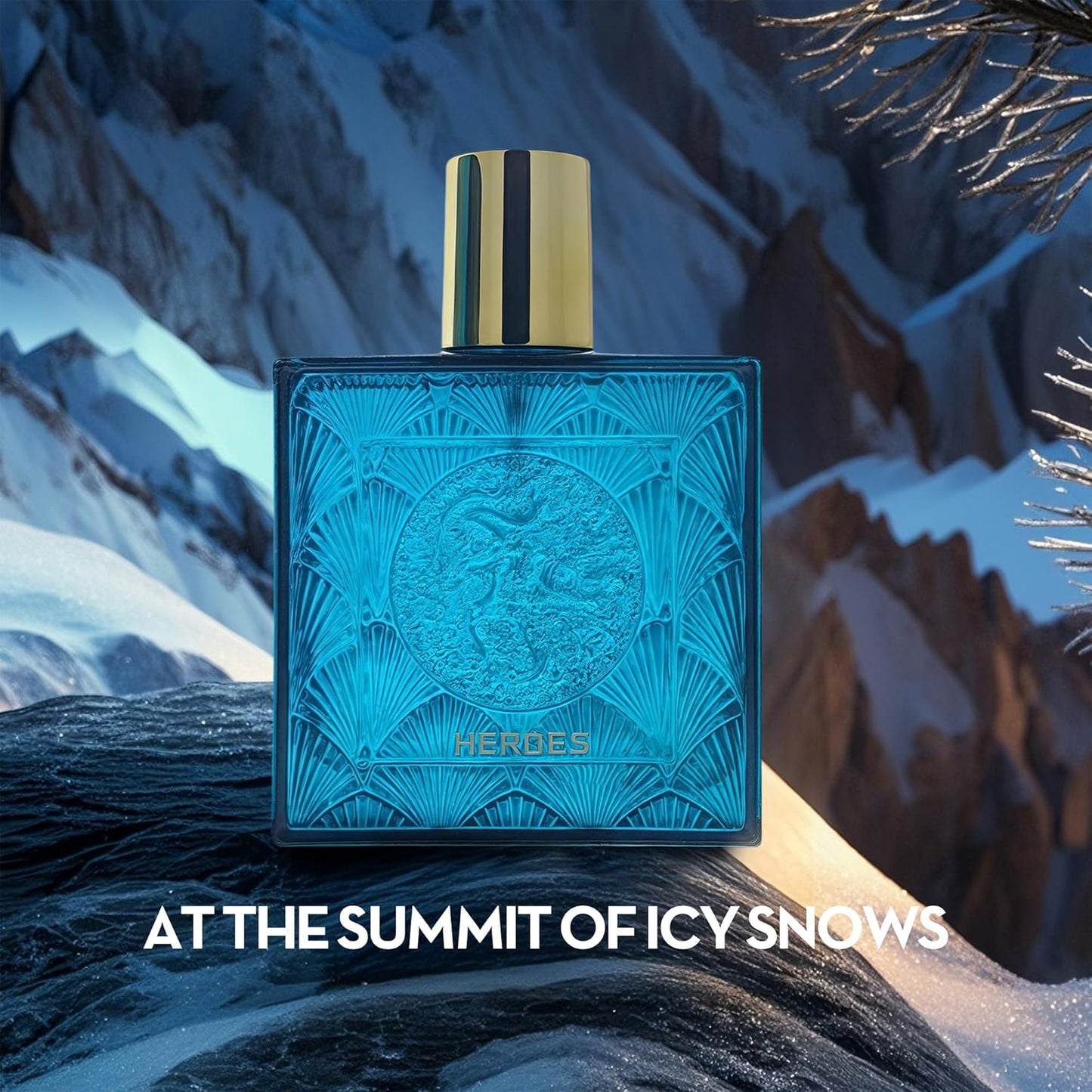 Cologne for Men Heroes 3.4 Fl Oz Eau de Toilette Spray Noted with Bergamot,Lavandin,Orange Blossom,Amber&Vanilla Fragrance Alcohol-Free Luxury Men's Perfume for Daily Use