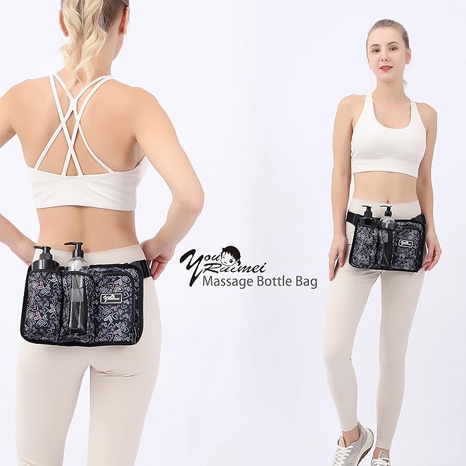 Massage Oil Bag Massage Bottle Bag Massage Therapist Holster Massage Lotion Holster Massage Oil Holster (3Huixin
