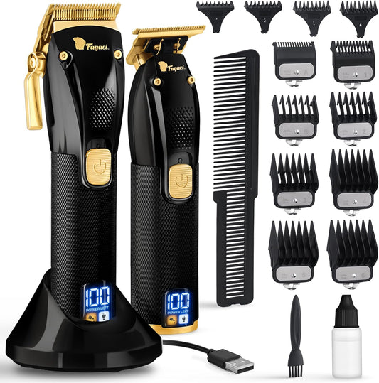Fagaci Professional Hair Clippers for Men Set Turbo Power with Precise Cutting, Barber Clippers for Hair Cutting, Cordless Hair Clippers and Trimmers Set, Maquina de Cortar Cabello, Haircut Barber Kit