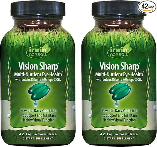 Irwin Naturals Vision Sharp Multi-Nutrient Eye Health 42 Liquid 2 - Omega-3s - 42 Total