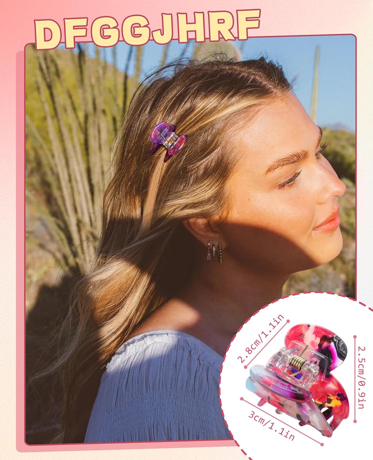 Claw Hair Clips Jaw Clamps - 12PCS Small Hair Claw Jaw Clamp for Thin Hair Styling Accessories Classic Hair Clamp for Women Girls (Flower#1)