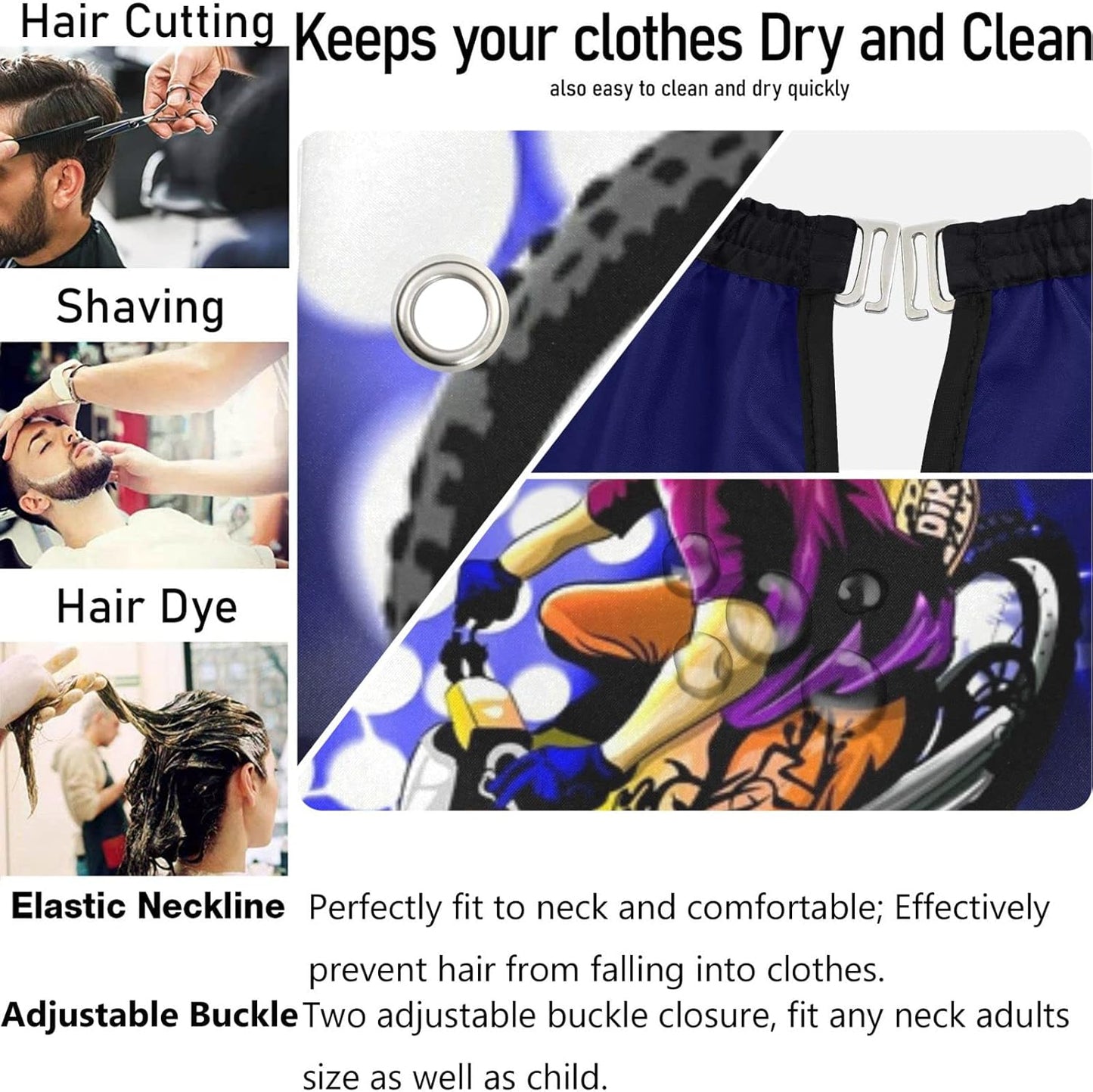 Stylish Barbershop Salon Barber Cape Haircut Cape Salon Apron Unisex Hair Cutting Apron for Men Women