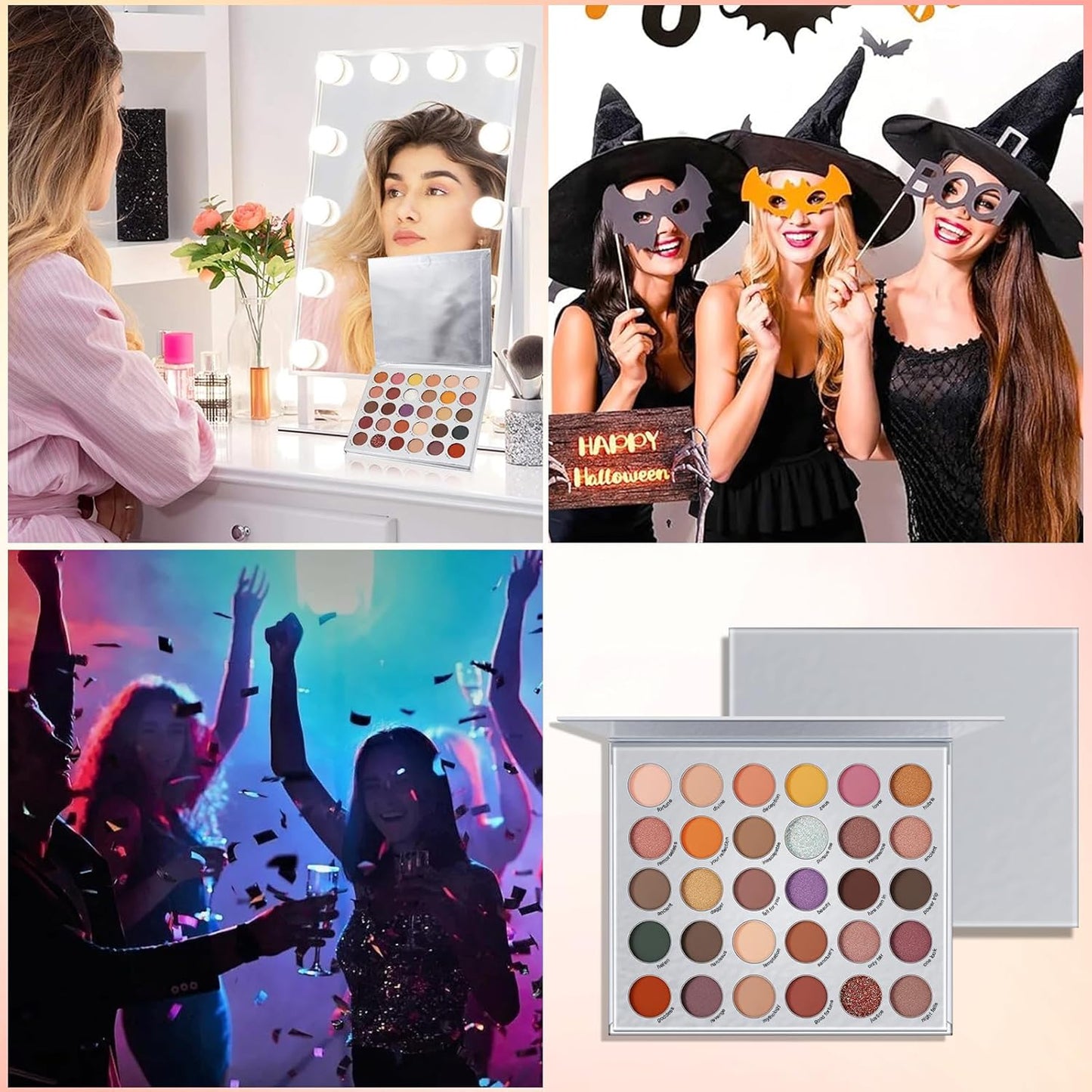 Eyeshadow Palette 30 Pigmented Matte Shimmer Eye Shadow Makeup Palette Glitter Long Lasting Waterproof