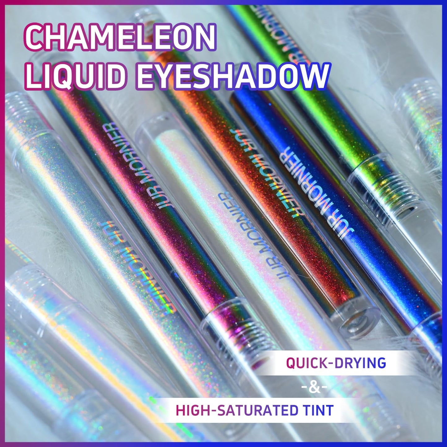 Multichrome Liquid Eyeshadow Set,3 Colors Multi-Dimensional Eye Liner Makeup,High Pigment Waterproof Metallic Eye Shadow,Ultre Fine Tip Glitter Eyeshadow (101+102+103)