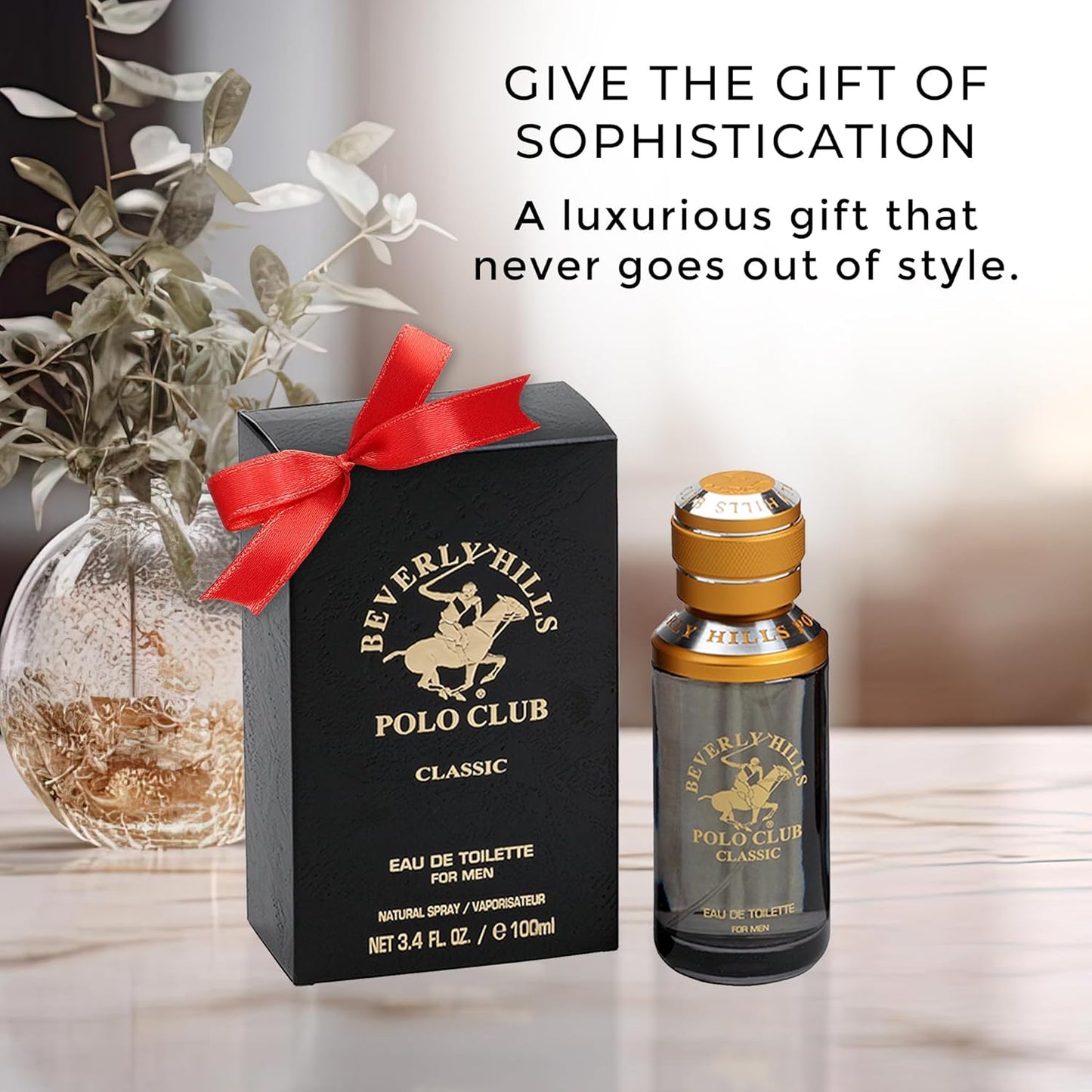 Beverly Hills Polo Club Eau De Toilette Spray - ‘Classic’ Cologne for Men Eau De Toilette - Fresh, Woody Fragrance for Men 3.40fl.oz / 100ml