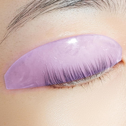 Lash Lift Shields Flat, Lomansa Korean Lash Lift Pads Super Sticky Glueless For NO.1 Perm Soften Lash Lift Rods (Purple)