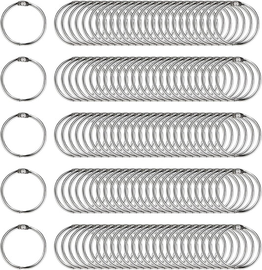0.76 Inch Loose Leaf Binder Rings (120 Pack), Nickel Plated Small Metal Book Rings for Index Cards, Documents, Keychains, DIY Crafts, Office, School, and Home Supplies (0.76-inch)