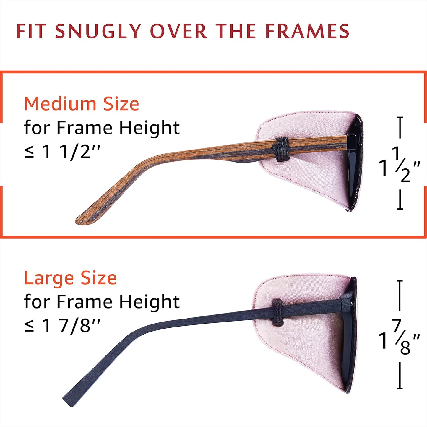 Astropic Silk Eye Patch for Adults Kids Glasses to Cover Either Eye (Medium, English Rose Pink)