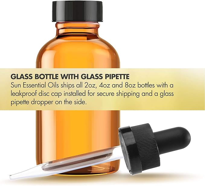 Sun Essential Oils Bergamot Essential Oil for Aromatherapy (4 Fluid Ounces)