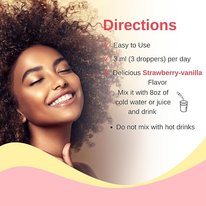 Vegan Liposomal Liquid Collagen Booster Drops | Supports Healthy Hair, Skin and Nails | Vegan | Non-GMO | Sugar Free | Gluten Free | Easy to Use
